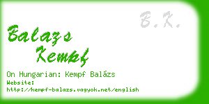 balazs kempf business card